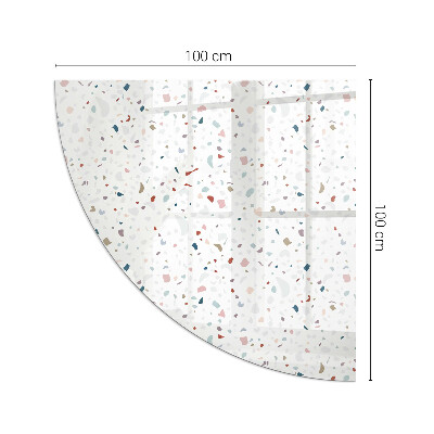 Placa de vidrio para chimenea de cuarto de círculo Formas en miniatura