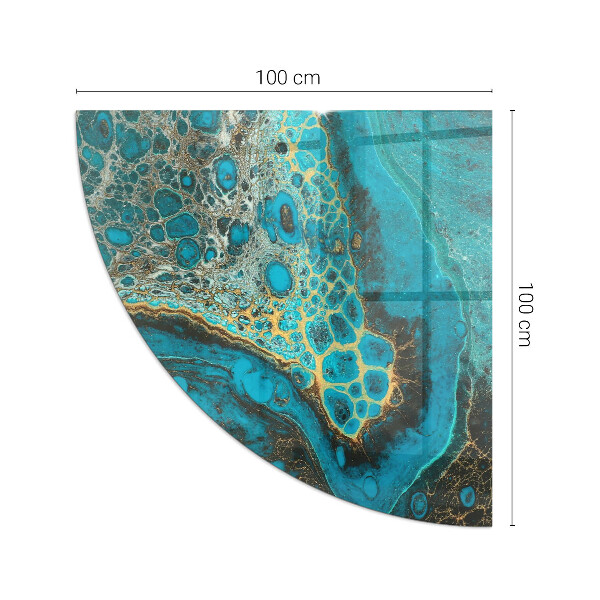 Placa de protección para estufa de cuarto de círculo Patrón orgánico en estilo abstracto.