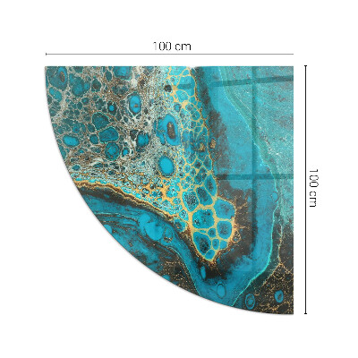 Placa de protección para estufa de cuarto de círculo Patrón orgánico en estilo abstracto.