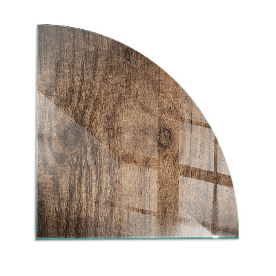 Placa de protección para estufa de cuarto de círculo Patrón de madera de pino