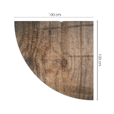 Placa de protección para estufa de cuarto de círculo Patrón de madera de pino