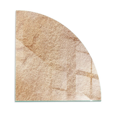 Placa de vidrio para chimenea de cuarto de círculo La naturaleza de la estructura de la piedra.