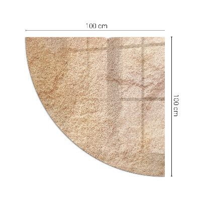 Placa de vidrio para chimenea de cuarto de círculo La naturaleza de la estructura de la piedra.