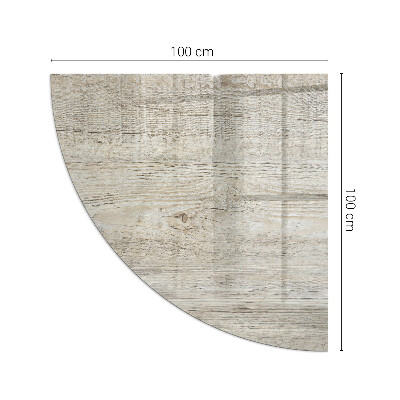 Placa de protección para estufa de cuarto de círculo Patrón de madera clara natural