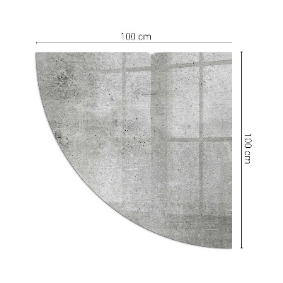 Szkło hartowane pod kozę ćwiartka Surowy betonowy wzór