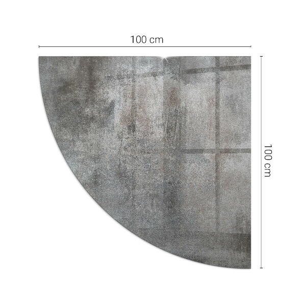 Placa protectora suelo estufa de cuarto de círculo Patrón de estructura cruda