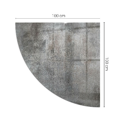Placa protectora suelo estufa de cuarto de círculo Patrón de estructura cruda