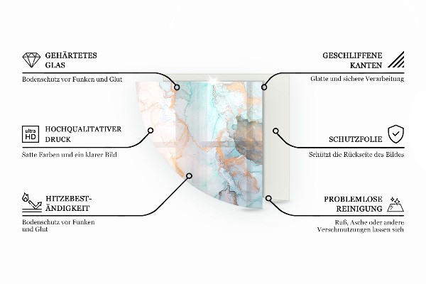 Szkło hartowane pod kozę ćwiartka Nadruk rdzy na metalowej powierzchni