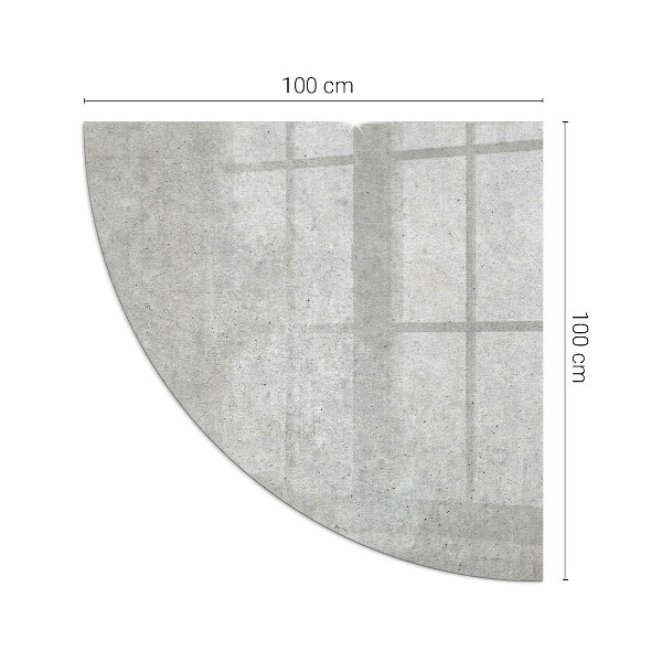 Placa protectora suelo estufa de cuarto de círculo Textura de hormigón en estilo crudo