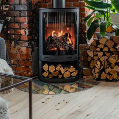 Placa protectora suelo estufa de cuarto de círculo Colores de tablero en diferentes tonos