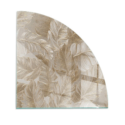 Placa protectora suelo estufa de cuarto de círculo Patrones de hojas delicadas