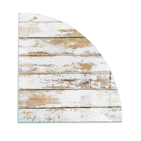 Placa de protección para estufa de cuarto de círculo Tabla de madera oxidada