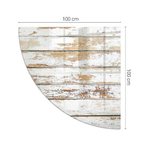 Placa de protección para estufa de cuarto de círculo Tabla de madera oxidada