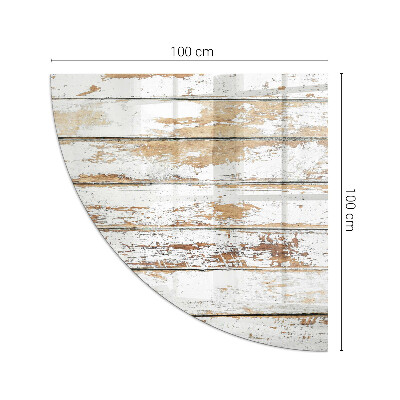 Placa de protección para estufa de cuarto de círculo Tabla de madera oxidada