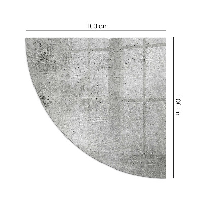 Placa protectora suelo estufa de cuarto de círculo Hormigón crudo en estilo minimalista