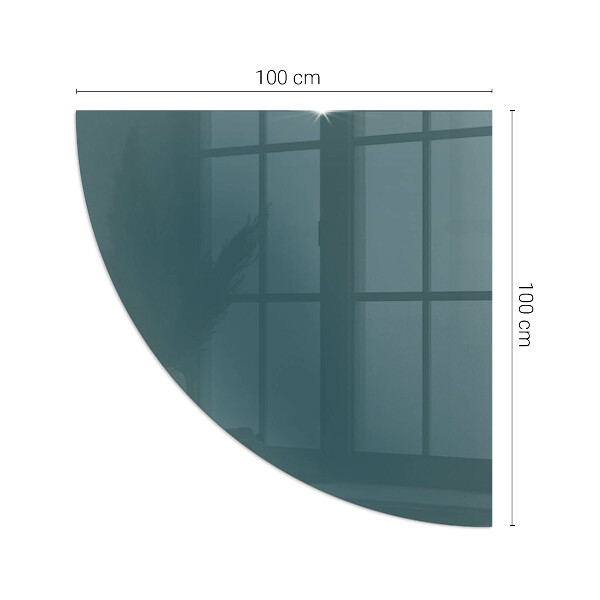 Placa de vidrio para chimenea de cuarto de círculo Color del mar