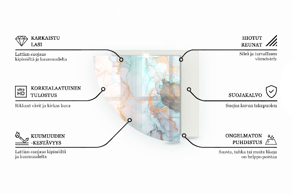 Szkło przed kominek ćwiartka Kolor Szaro-brązowy