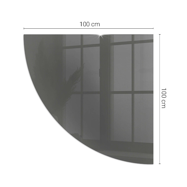 Placa protectora suelo estufa de cuarto de círculo Color: Gris-marrón