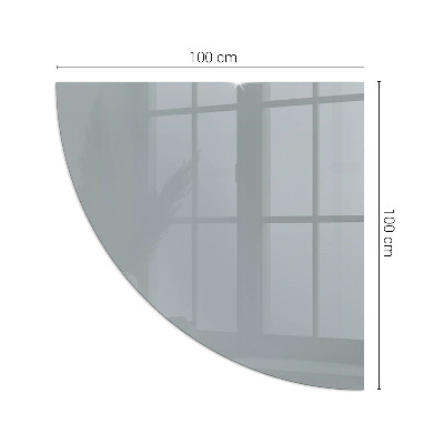 Placa de vidrio para chimenea de cuarto de círculo Color gris