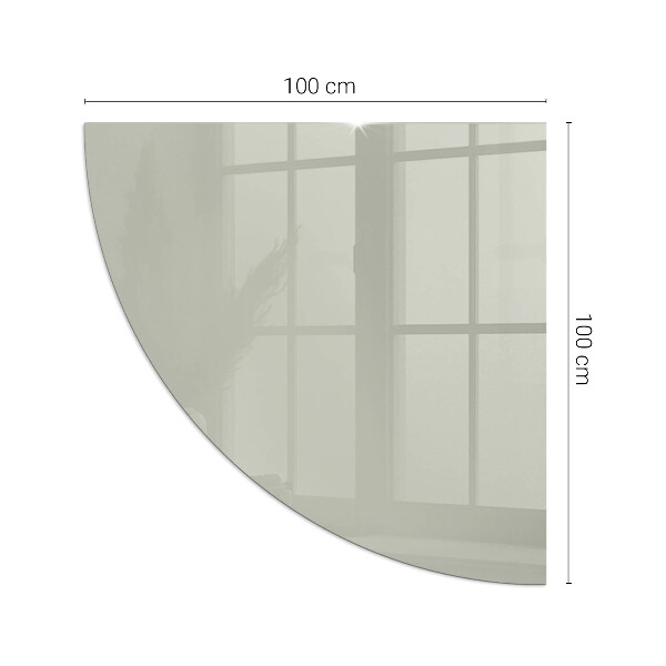 Placa de vidrio para chimenea de cuarto de círculo Color Gris-verde