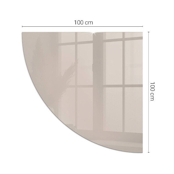 Placa protectora suelo estufa de cuarto de círculo Color marrón claro