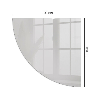 Placa de vidrio para chimenea de cuarto de círculo Color gris