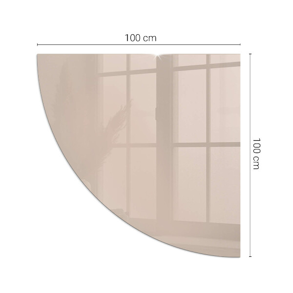 Placa protectora suelo estufa de cuarto de círculo Color marrón claro