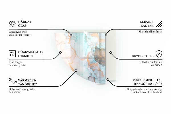 Placa protectora suelo estufa de cuarto de círculo Color gris