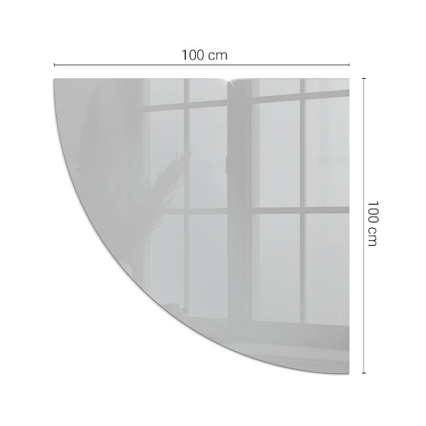 Placa de vidrio para chimenea de cuarto de círculo Color Gris claro