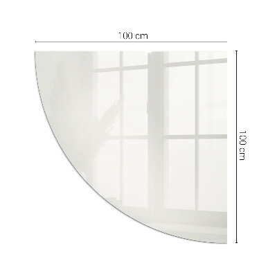 Placa de vidrio para chimenea de cuarto de círculo Color marfil