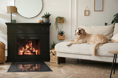 Placa protectora suelo estufa Aspecto de la piedra en bruto