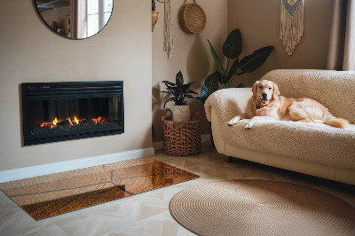 Placa protección suelo estufa Un patrón transversal de madera con veta distintiva