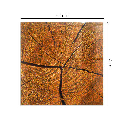 Placa protección suelo estufa Un patrón transversal de madera con veta distintiva