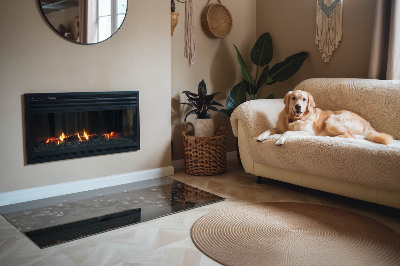 Placa protectora suelo estufa Formas de nubes en una composición abstracta