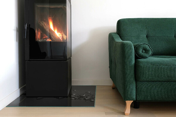 Placa protectora suelo estufa Formas de nubes en una composición abstracta