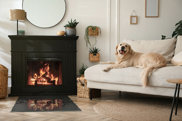 Placa protectora suelo estufa Formas de nubes en una composición abstracta