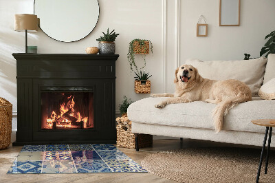 Placa protectora suelo estufa Diseños elegantes inspirados en la cerámica.