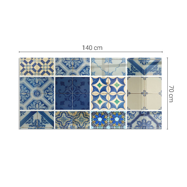 Placa protectora suelo estufa Diseños elegantes inspirados en la cerámica.