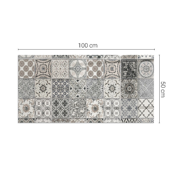 Placa protección suelo estufa Patrones de azulejos con estilo