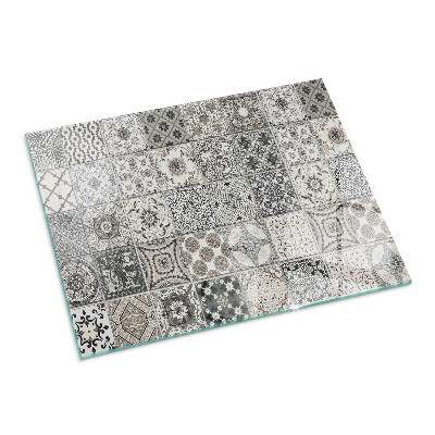 Placa protección suelo estufa Patrones de azulejos con estilo