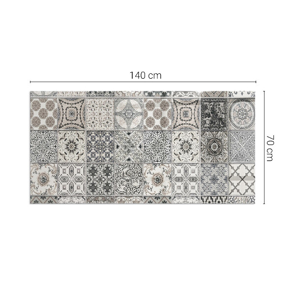 Placa protección suelo estufa Patrones de azulejos con estilo