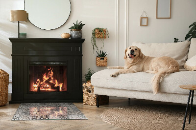 Szyba hartowana pod kominek Stylowe wzory kafli