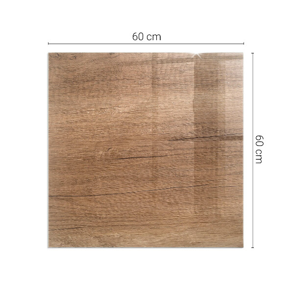 Placa de vidrio para chimenea Madera en estilo natural