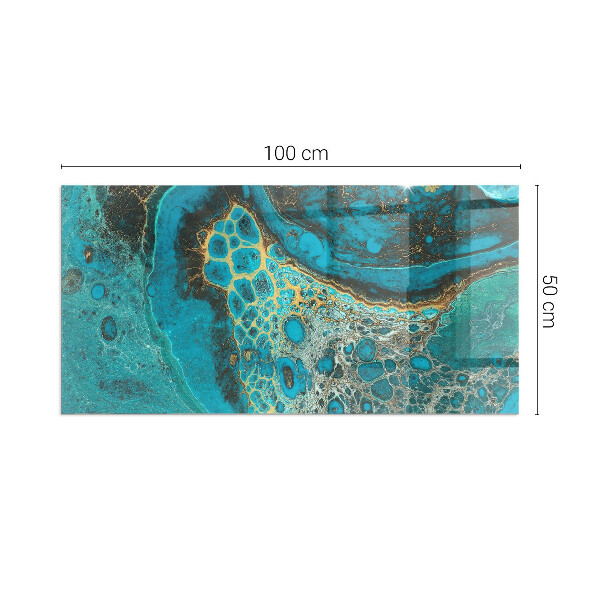 Placa protectora suelo estufa Un motivo expresivo con forma orgánica.