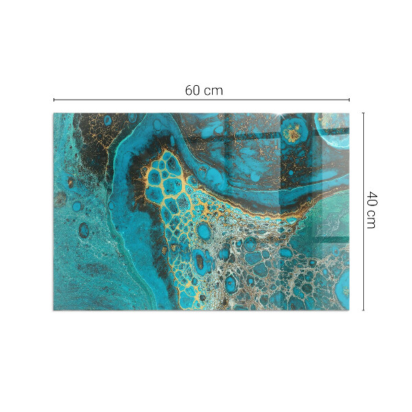 Placa protectora suelo estufa Un motivo expresivo con forma orgánica.