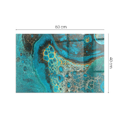 Placa protectora suelo estufa Un motivo expresivo con forma orgánica.