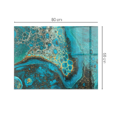 Placa protectora suelo estufa Un motivo expresivo con forma orgánica.