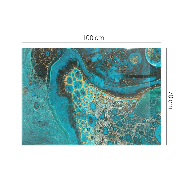 Placa protectora suelo estufa Un motivo expresivo con forma orgánica.