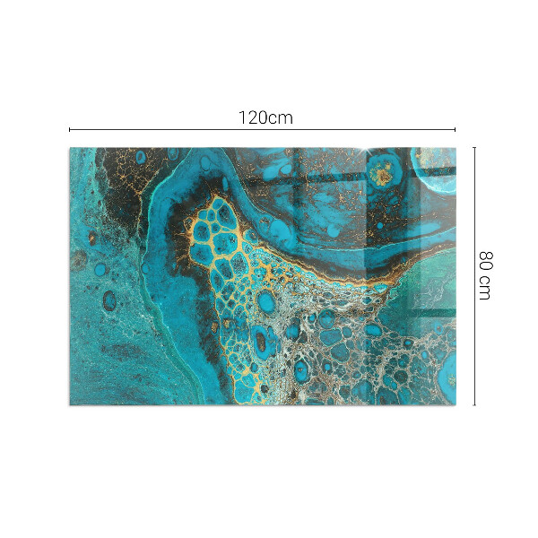 Placa protectora suelo estufa Un motivo expresivo con forma orgánica.