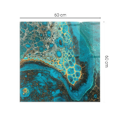 Placa protectora suelo estufa Un motivo expresivo con forma orgánica.